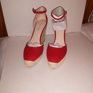 Marc Fisher Teelan Espadrilles platform wedge 11m